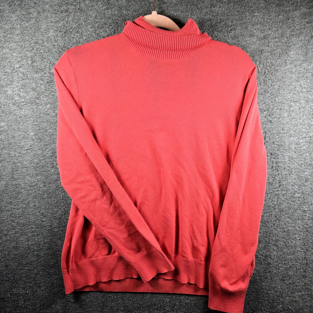 Vintage L.L. Bean Sweater Women's‎ Size L Red Turtleneck